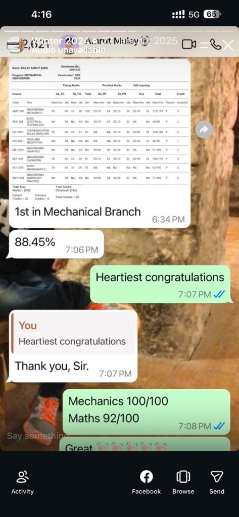 Amrut Malayav MSBTE Result Marksheet